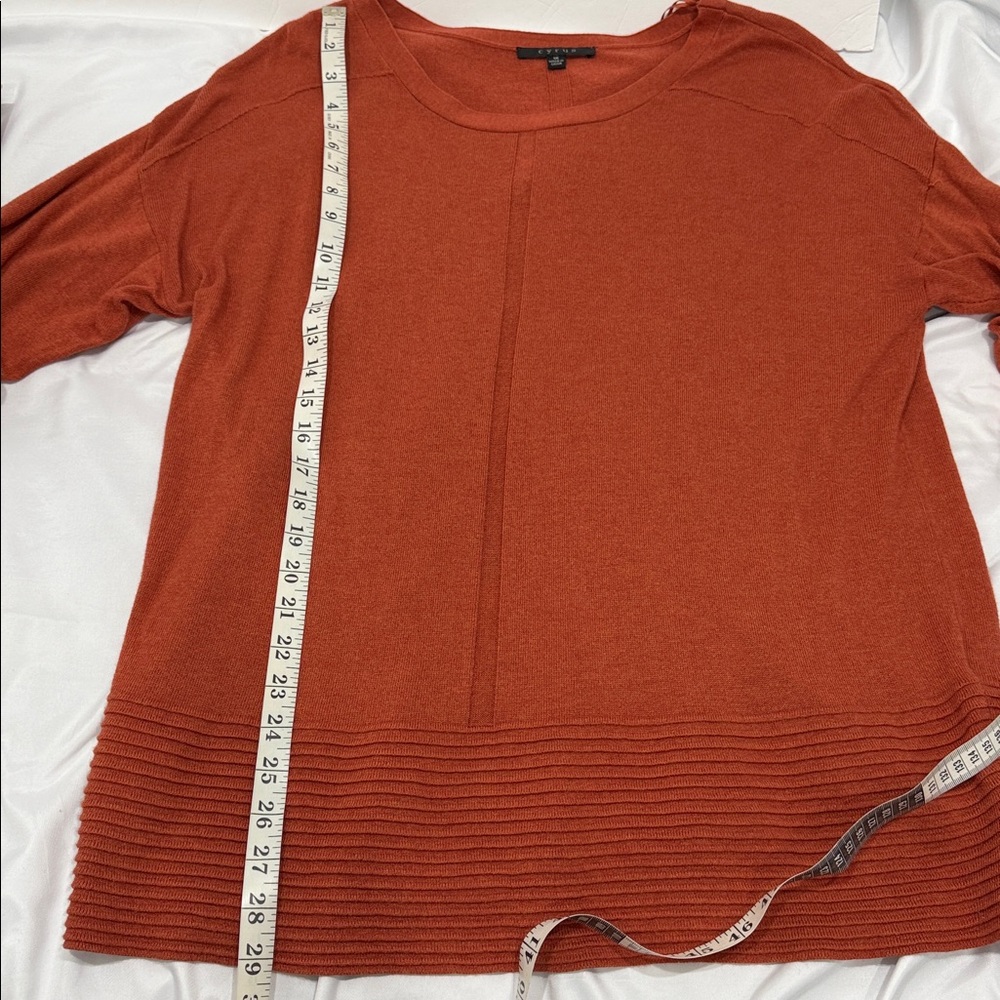 Cyrus Rust Orange 3/4 Dolman sleeves Knit Sweater size 1X - Picture 8 of 8